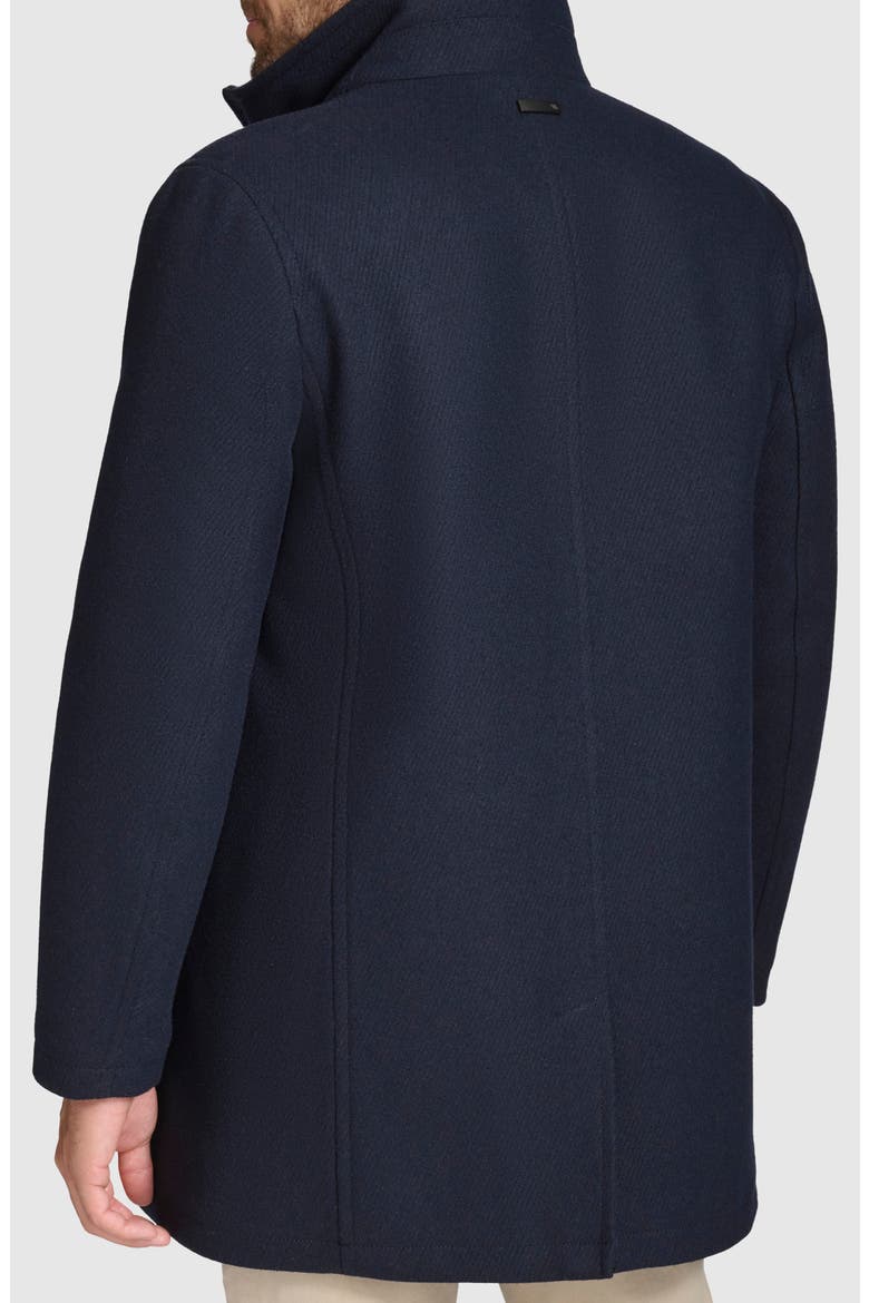 Wool Blend Twill Car Coat, Alternate, color, NAVY