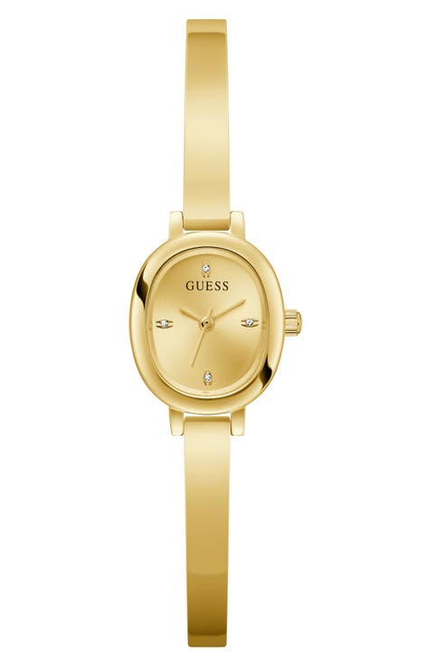Oblong Crystal Marker Watch, 21mm