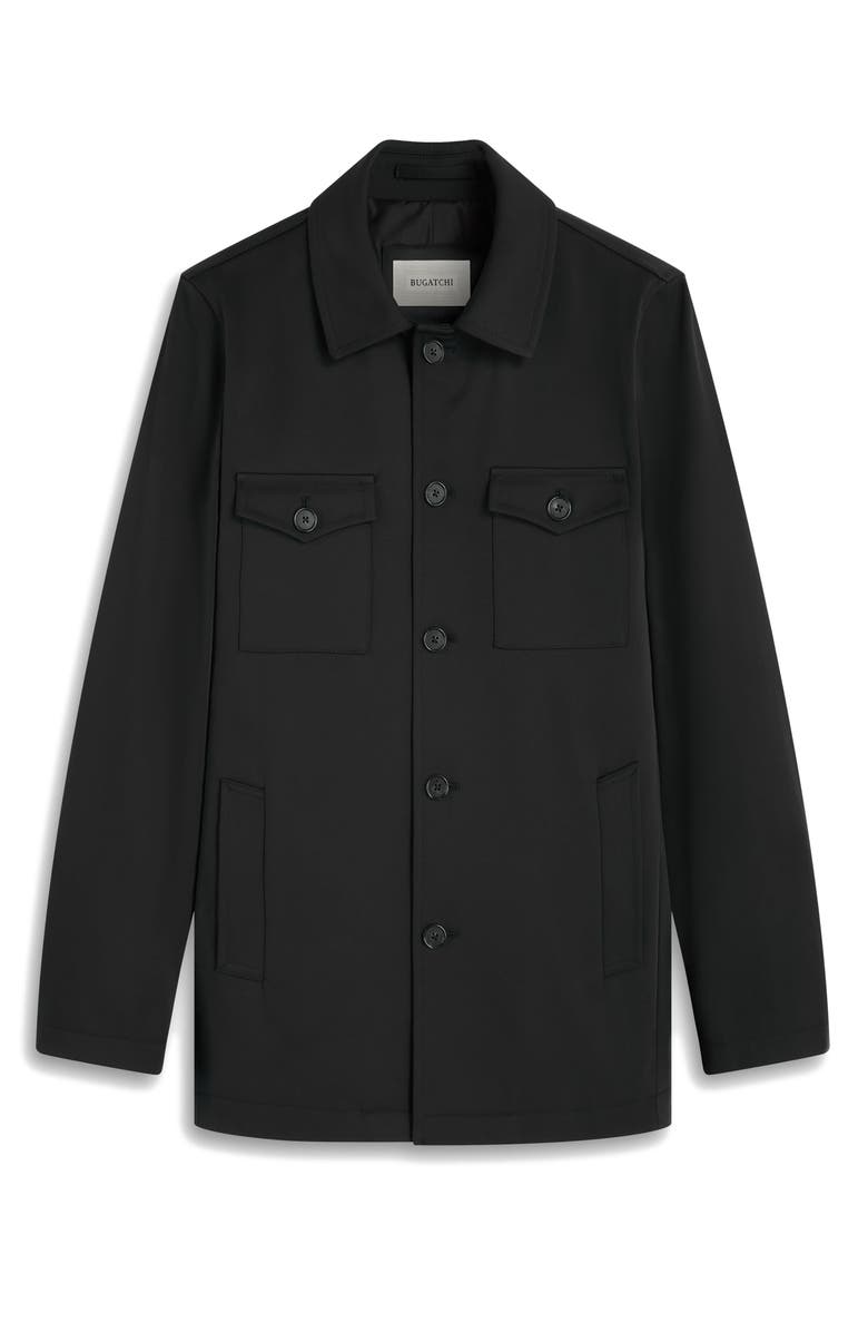 Bugatchi Water Repellent Field Jacket, Alternate, color, Black
