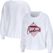 WEAR by Erin Andrews Women's WEAR by Erin Andrews White Arizona Cardinals Domestic Cropped Long Sleeve T-Shirt