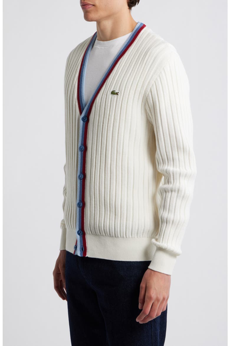Archive Cotton & Wool Cardigan, Alternate, color, FLOUR/ CHAMBRAY-KING-BORDEAUX