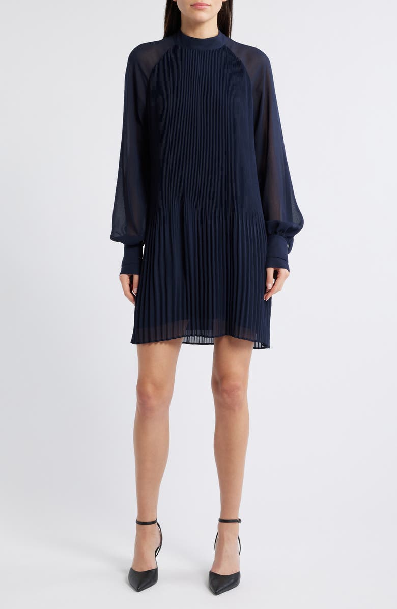 BOSS Dolumi Long Sleeve Shift Dress, Main, color, 