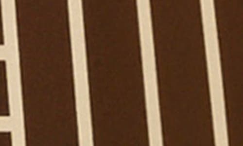 Estelle Josie Geo Stripe Satin Pants In Brown