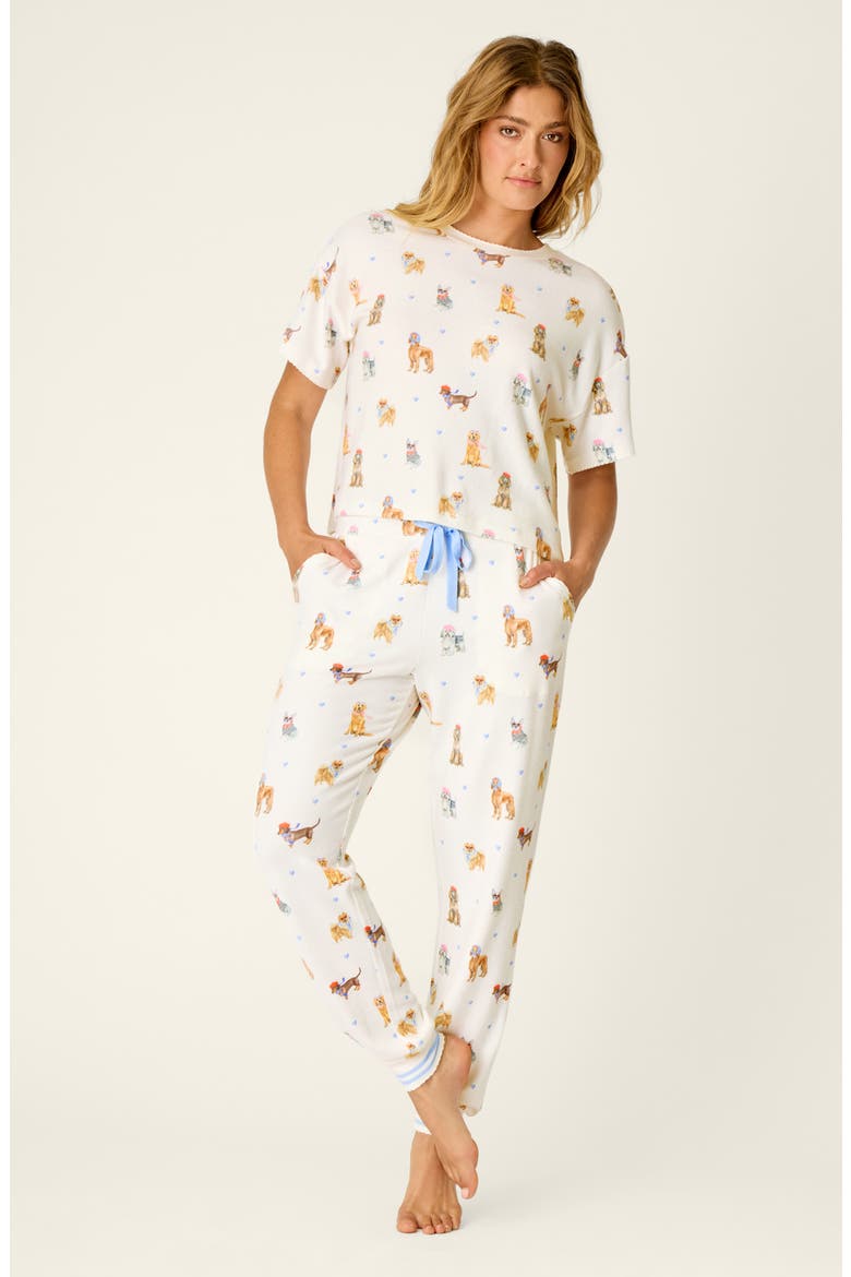 Meet Me in Pawris Short Sleeve Pajama Tee, Alternate, color, IVORY