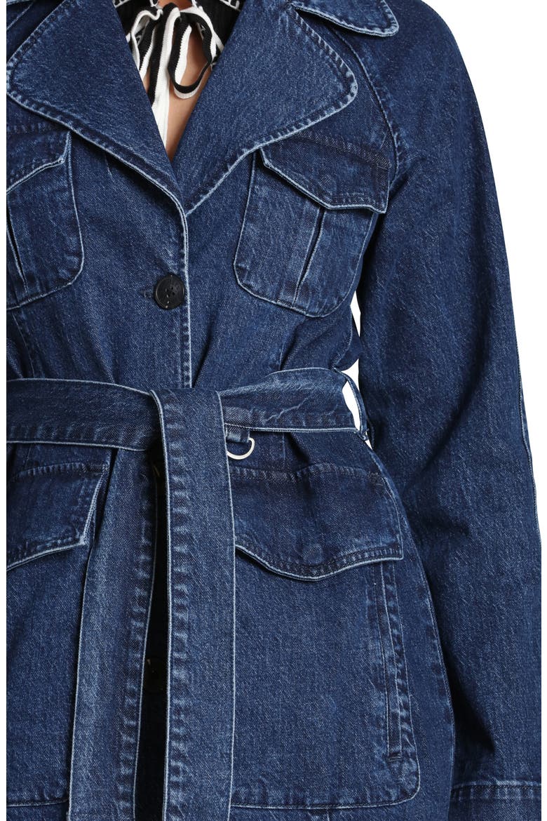 Denim Trench Coat, Alternate, color, SOLANO WASH