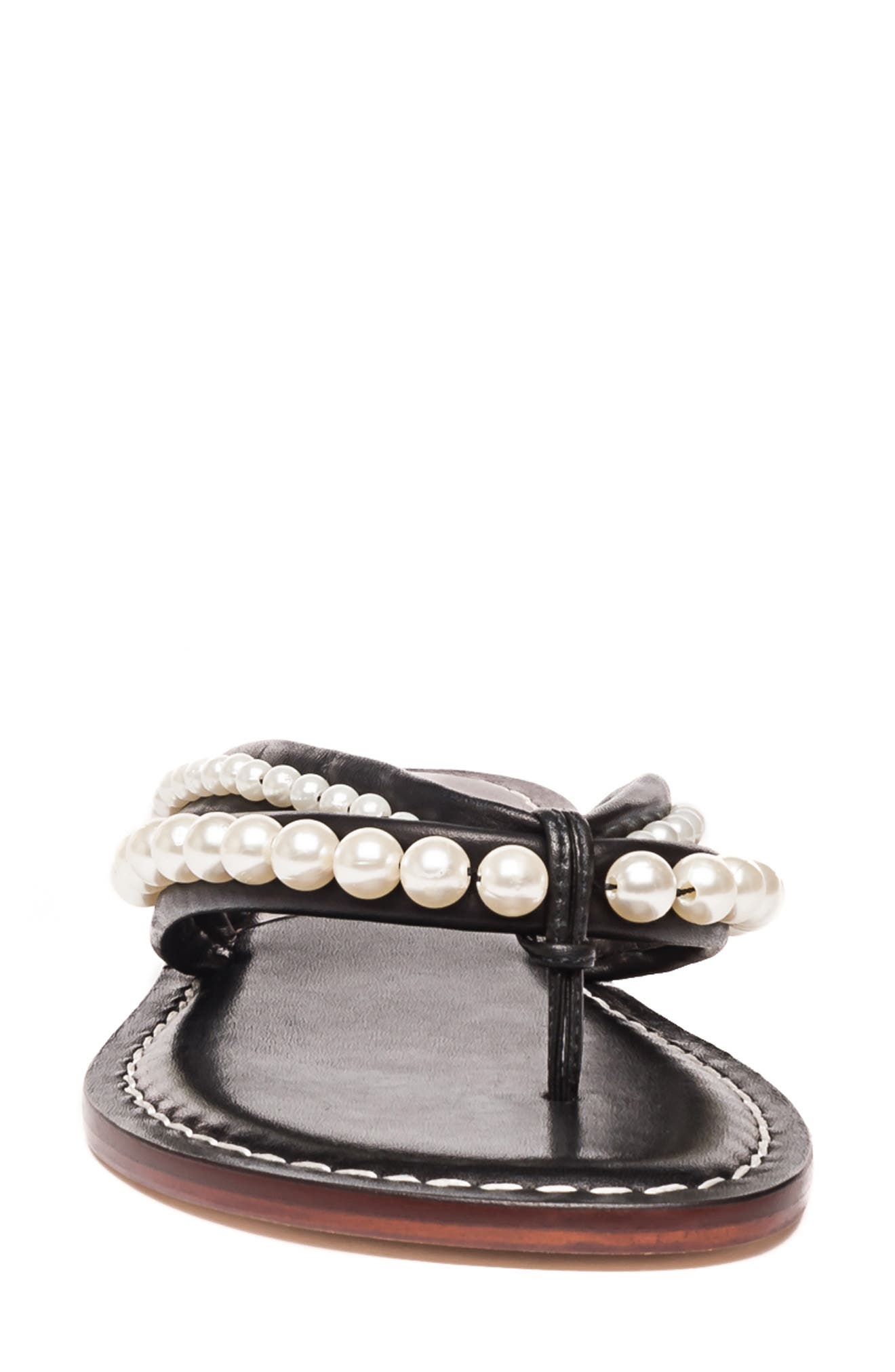 Bernardo Footwear Miami Imitation Pearl Flip Flop, Alternate, color, 