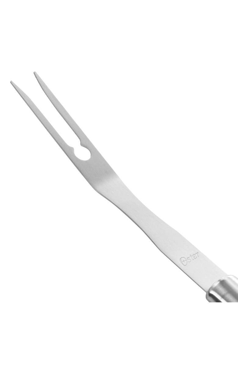 OSTER Baldwin 3 Piece Stainless Steel Barbecue Tool Set, Alternate, color, Silver