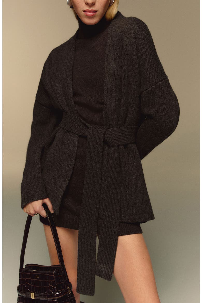 Meg Wool Wrap Sweater Coat, Alternate, color, ESPRESSO