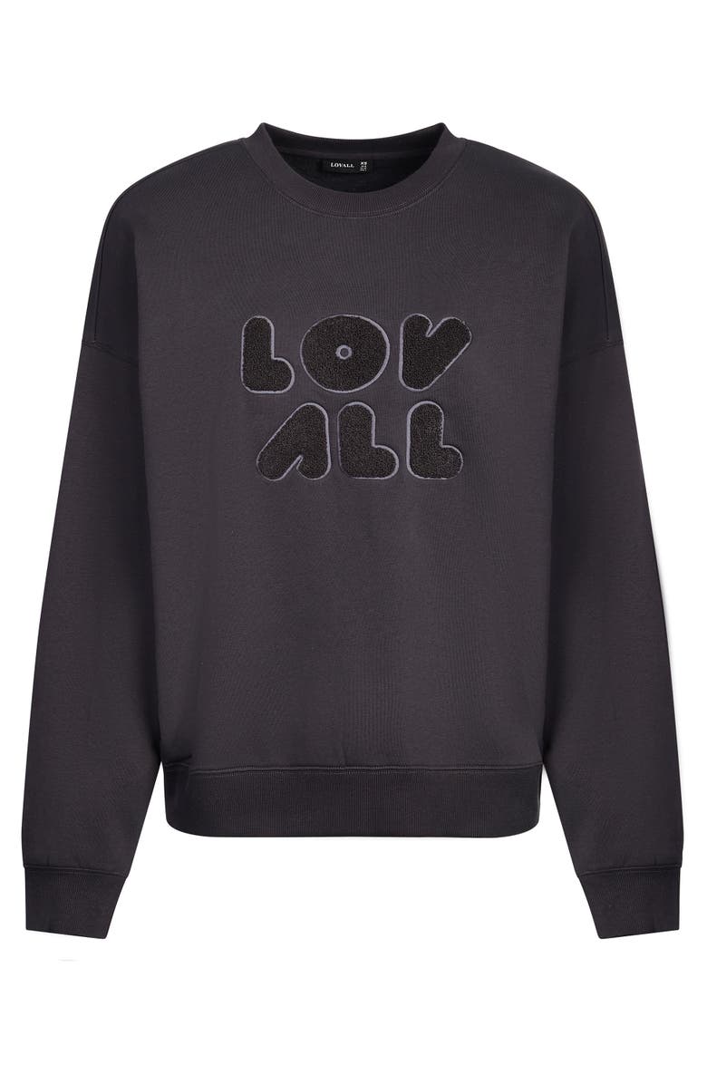 LOVALL Oversized Long Sleeve Sweatshirt, Alternate, color, Shadow