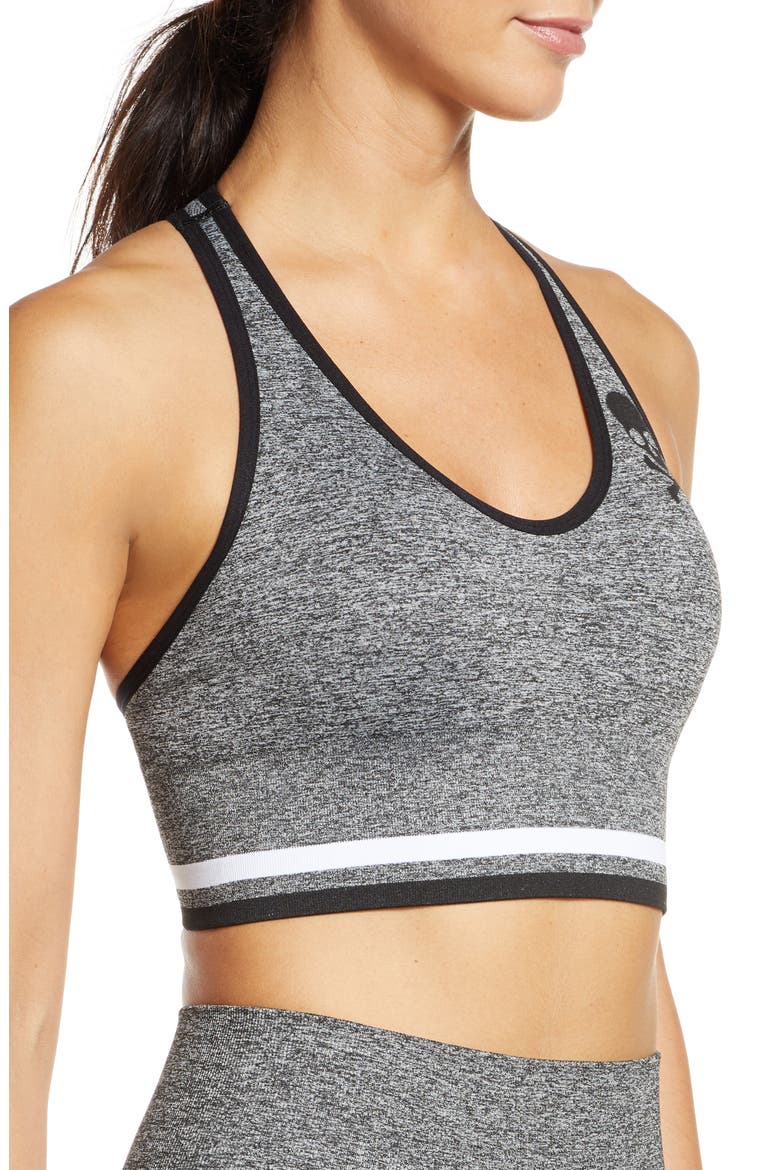 Seamless Split Racerback Sports Bra, Alternate, color, GREY MELANGE