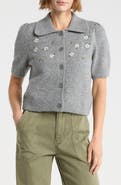 NVLT Embroidered Collared Short Sleeve Sweater