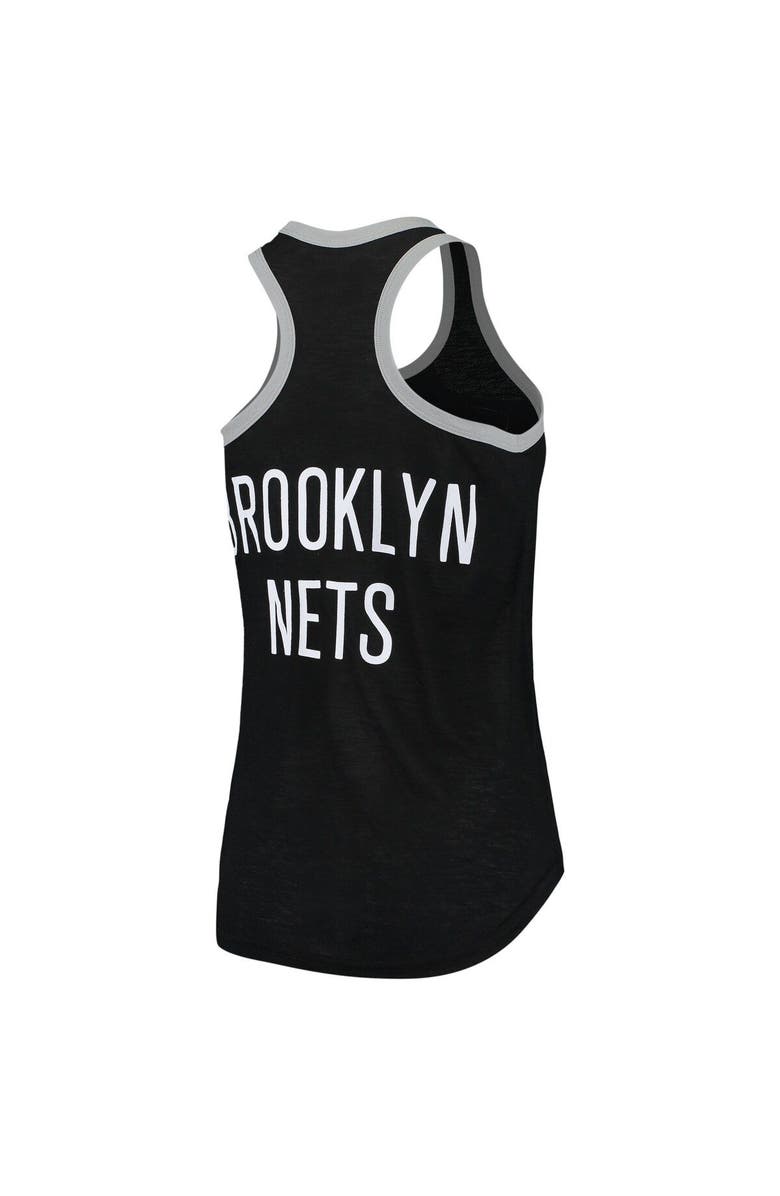 G-III 4HER BY CARL BANKS Women's G-III 4Her by Carl Banks Black Brooklyn Nets Showdown Burnout Tank Top, Alternate, color, 