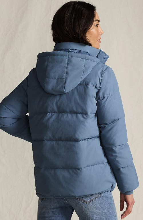 Lands' End Wide Channel 600 Down Puffer Jacket In Blue