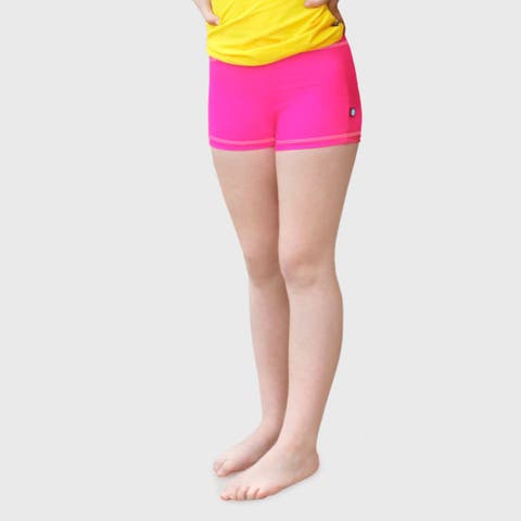 Girls UPF 50+ Quick-Dry Swim Boy Shorts (Toddler, Little Kid, Big Kid)
