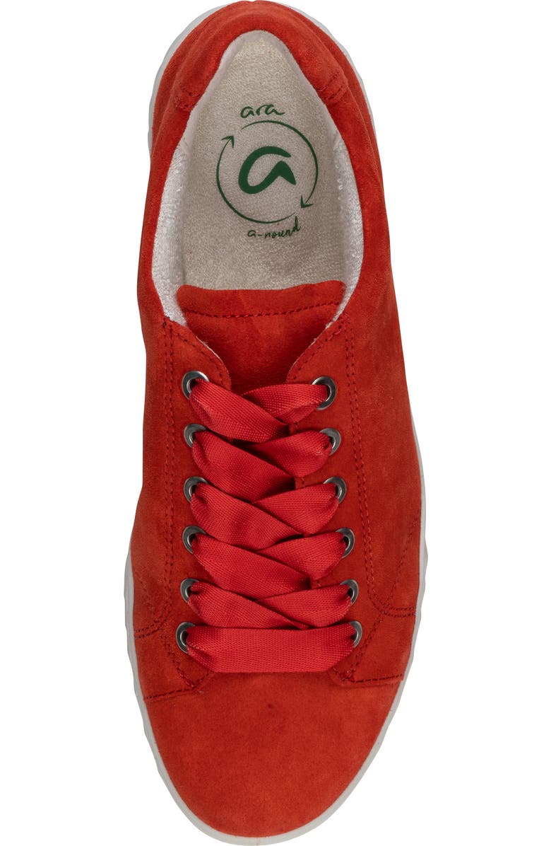 ara Alexandria Suede Sneaker, Alternate, color, Fuego