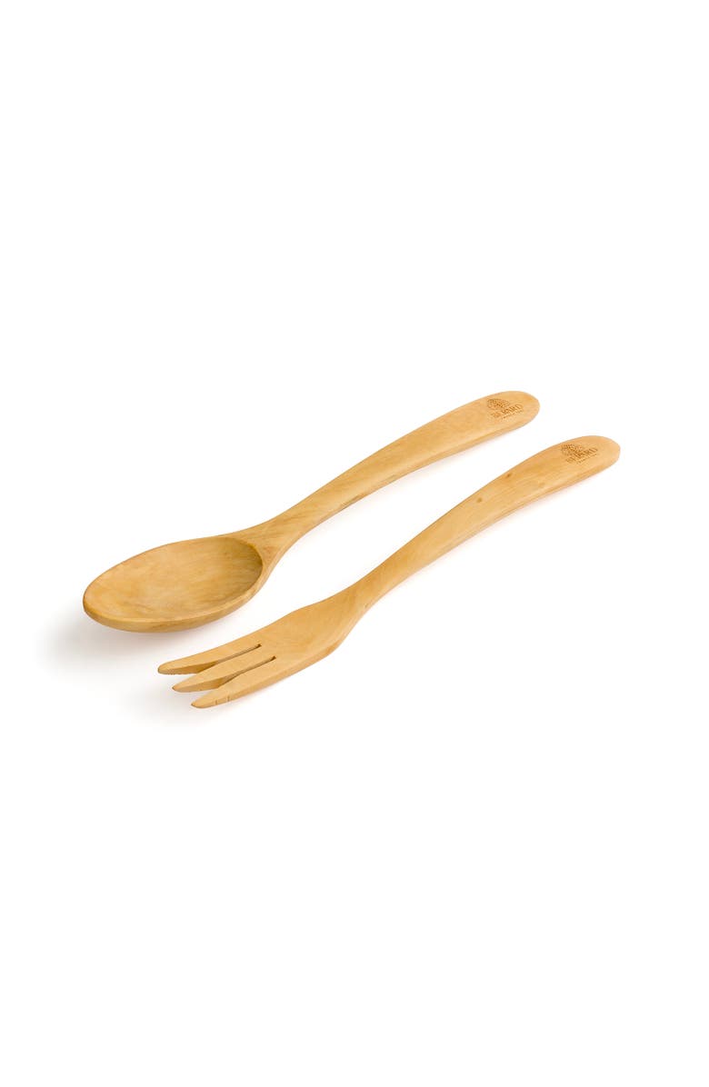 Berard Contour 12-Inch Olive Wood Salad Servers, 2 Piece Set, Alternate, color, Brown