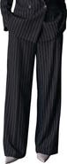 Karen Millen Pinstripe Wide Leg Tailored Trouser
