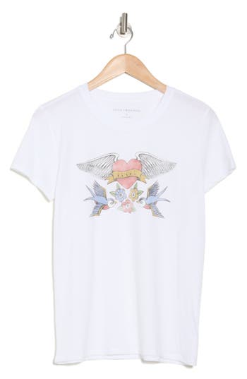 Lucky Brand Lucky Birds Graphic T-shirt In White