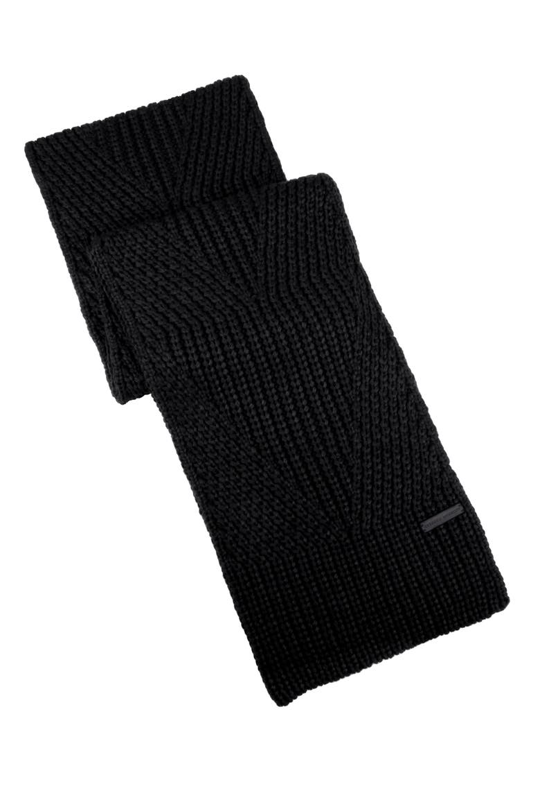 Traveling Rib Scarf, Alternate, color, BLACK