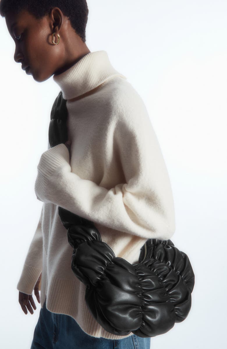 COS Ripple Leather Crossbody Bag, Alternate, color,