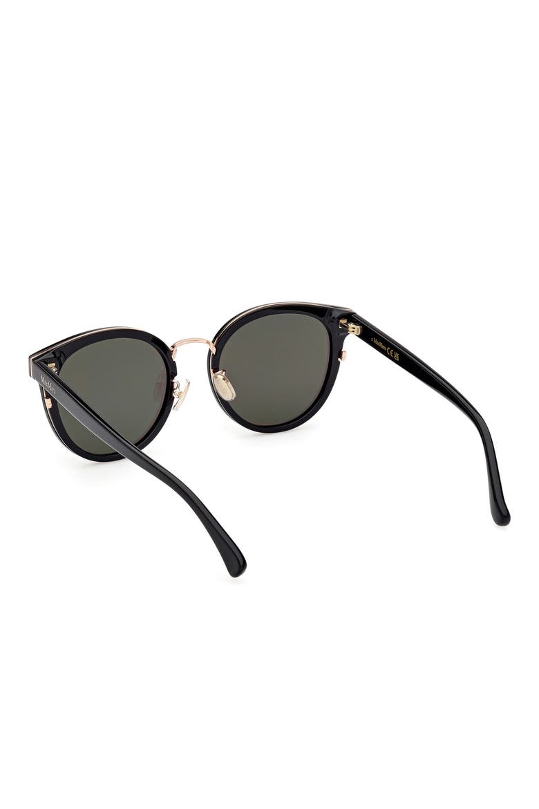 63mm Oversize Round Sunglasses, Alternate, color, SHINY BLACK / SMOKE