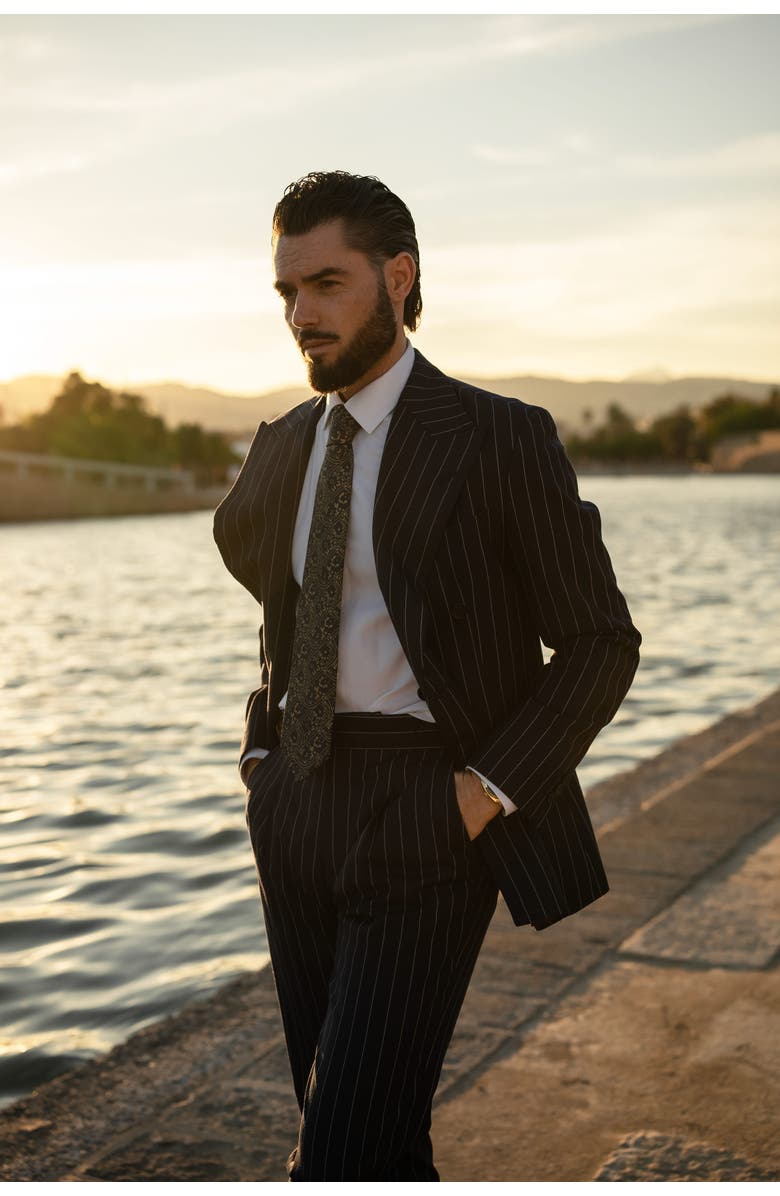 Elizabetta Caruso - Silk Jacquard Tie for Men, Alternate, color, 