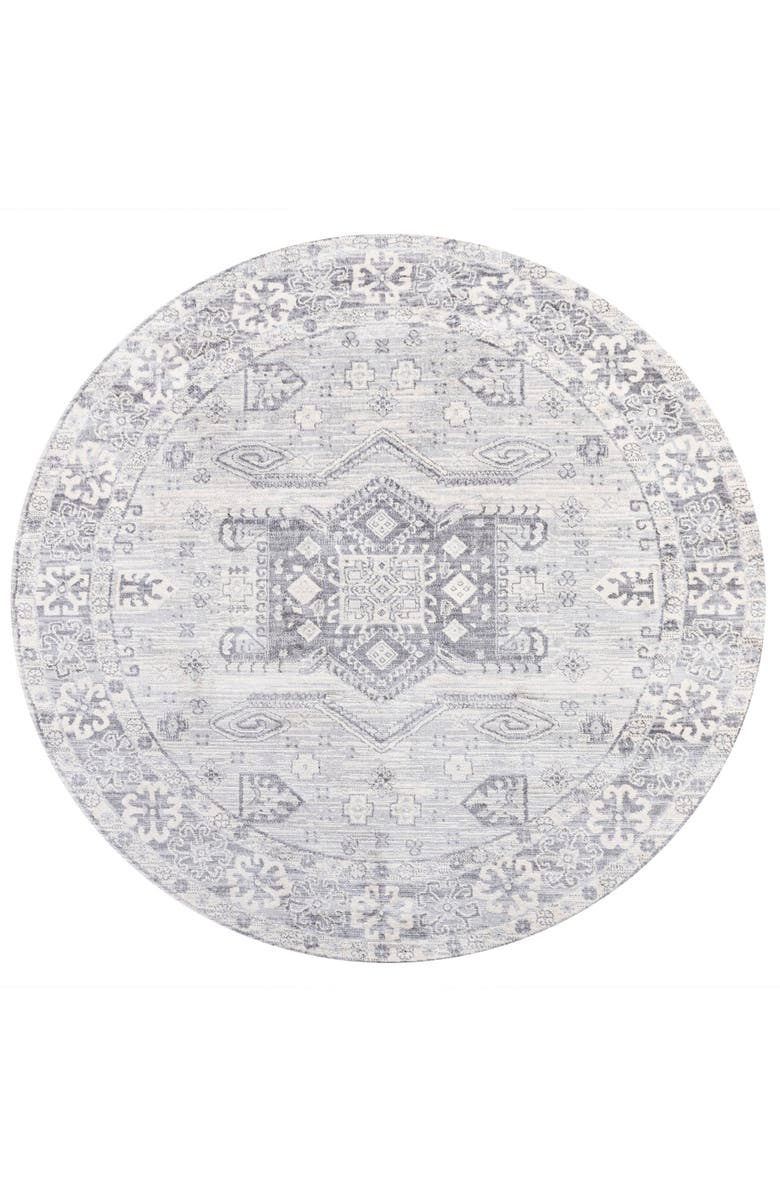 JONATHAN Y Modern Persian Vintage Medallion Round Area Rug, Main, color, 