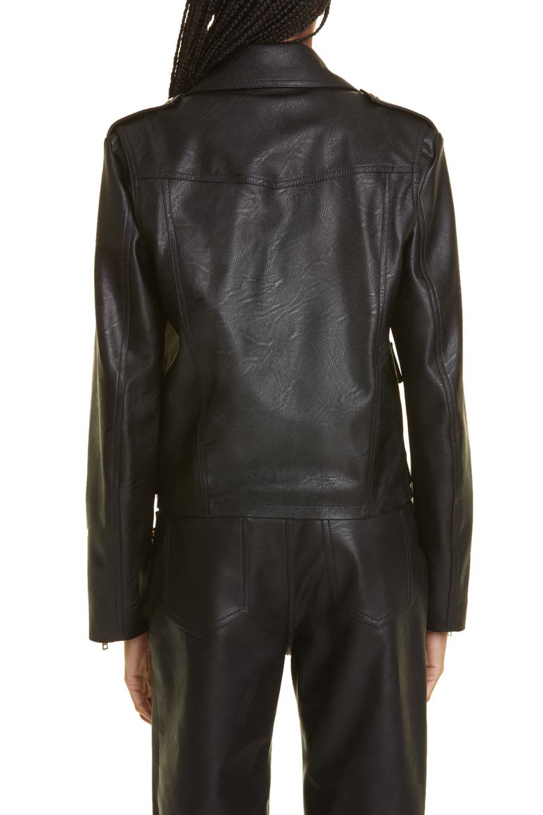 Altermat Faux Leather Moto Jacket, Alternate, color, BLACK