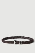 Brunello Cucinelli Reversed calfskin braided belt with tip