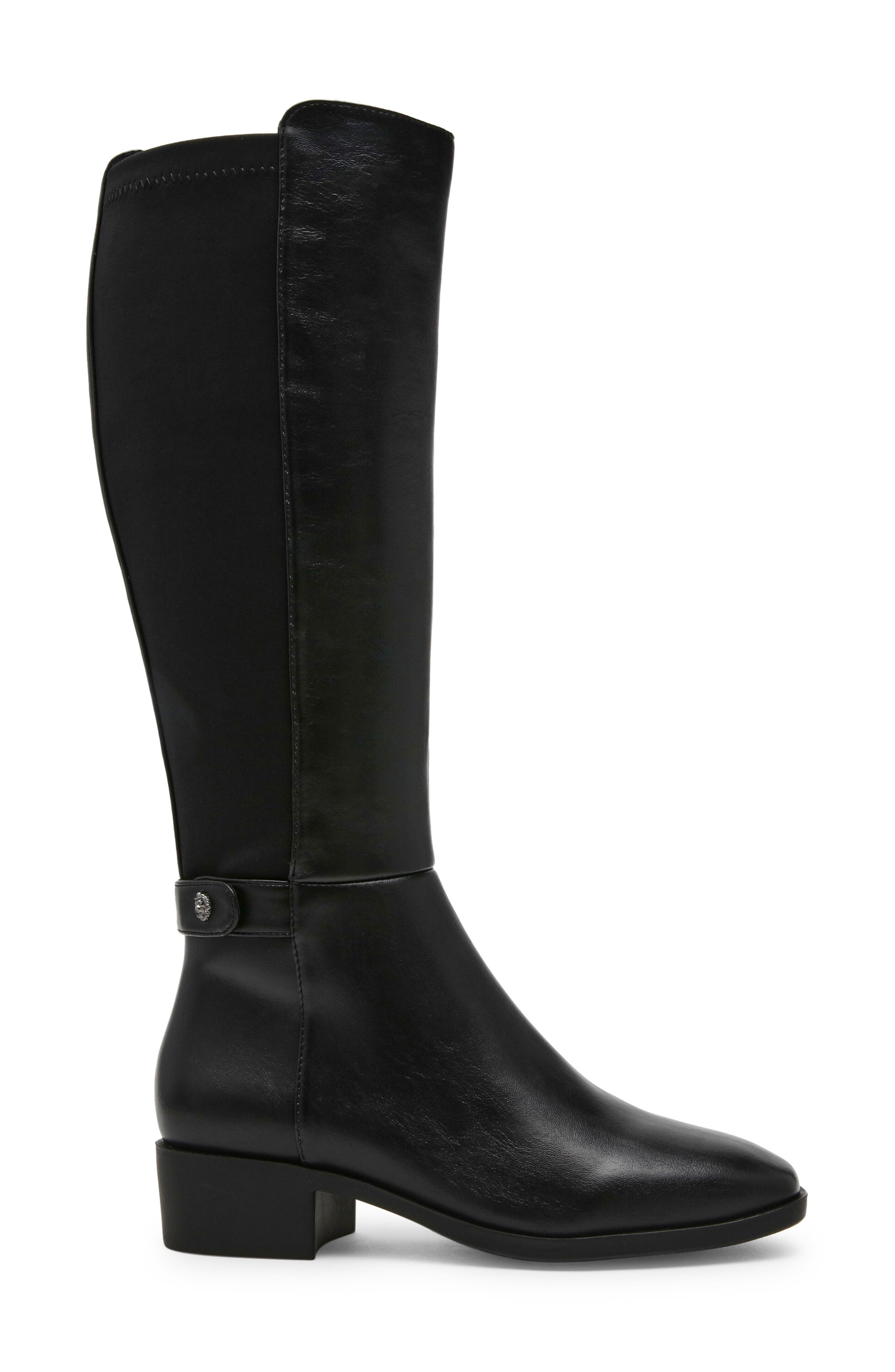 Anne Klein Candela Riding Boot, Alternate, color, Black Pu