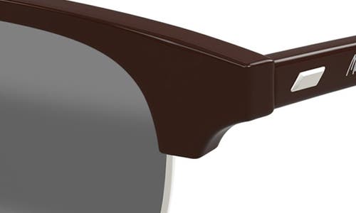 Maui Jim Holomua 52mm Polarized Wraparound Sunglasses In Gray