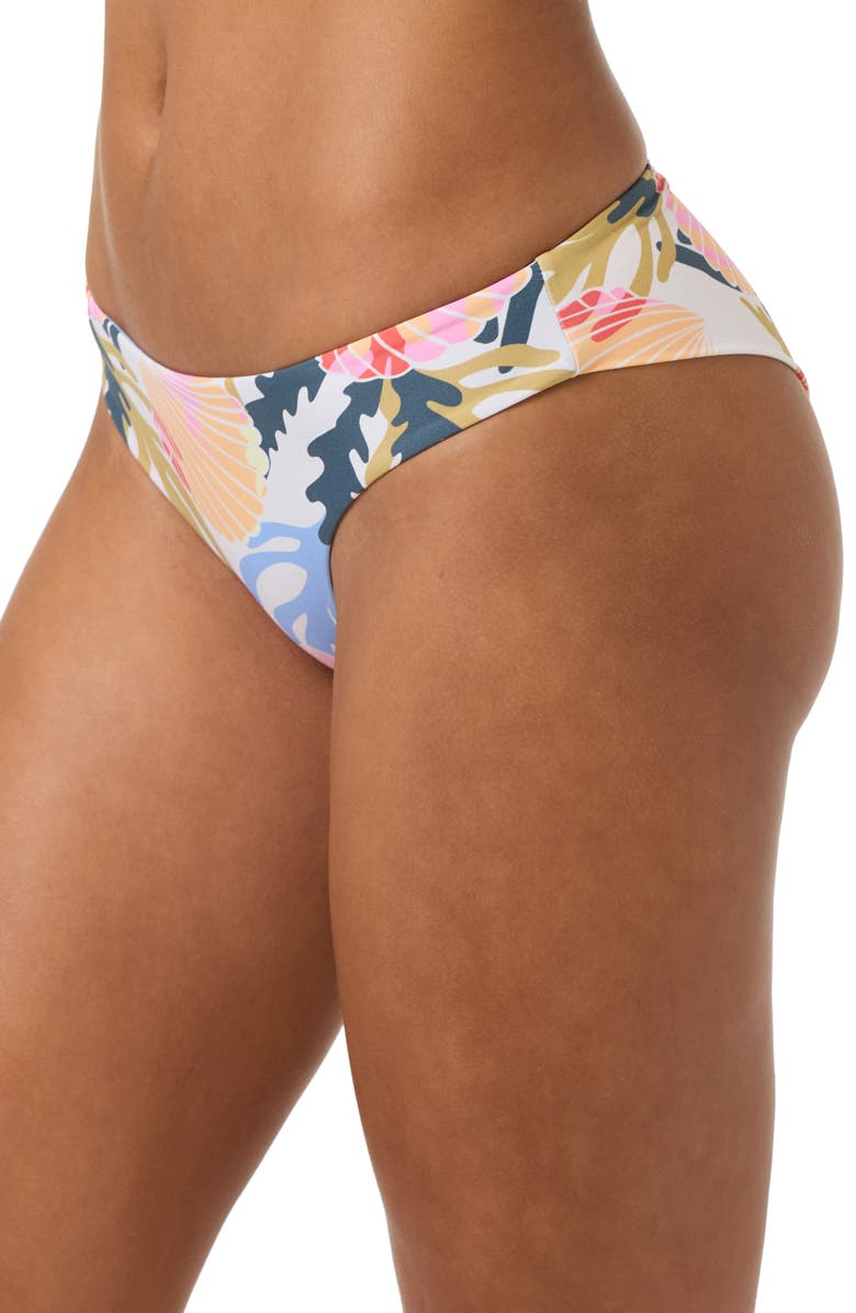 O'Neill Cora Geometric Bikini Bottoms, Alternate, color, Off White Multi Colored