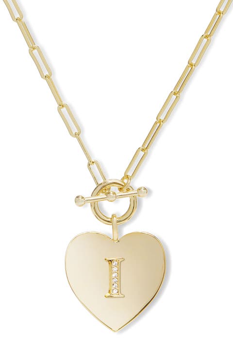 Love Letters Initial Heart Medallion Necklace