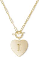 Melinda Maria Love Letters Initial Heart Medallion Necklace