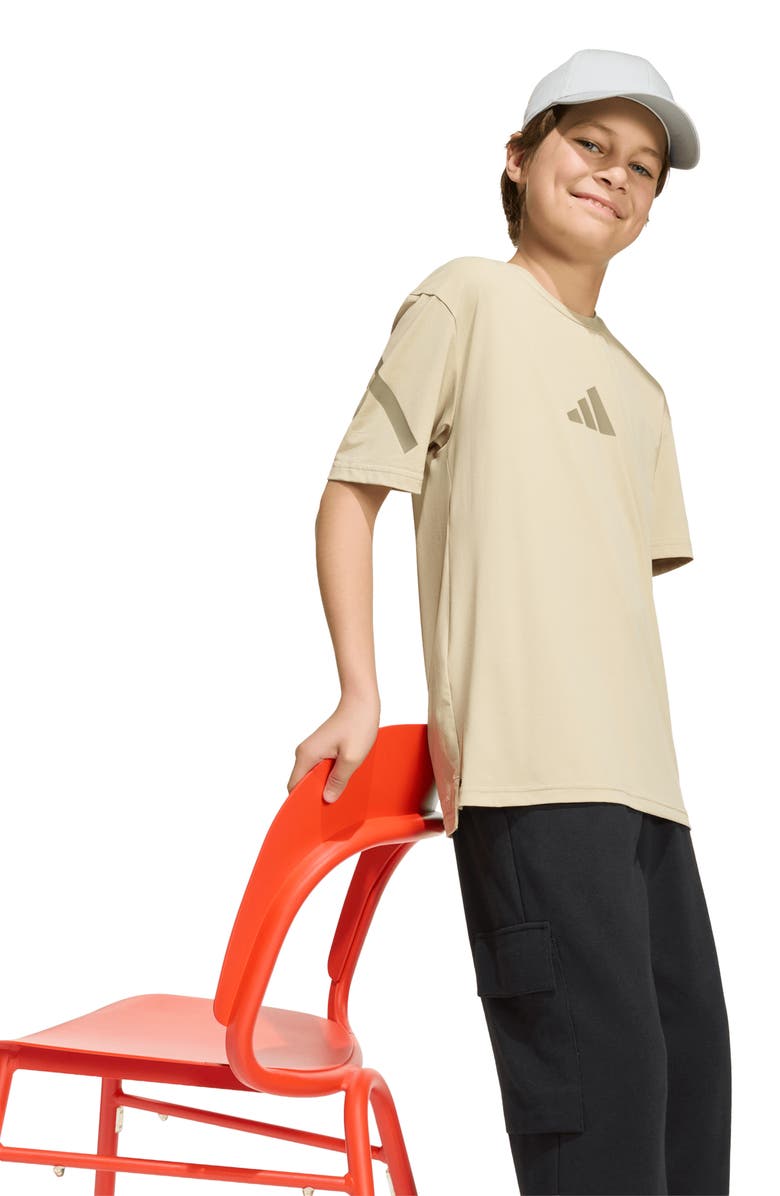 adidas Originals Kids' Z.N.E Stretch T-Shirt, Alternate, color, Wonder Cargo/ Clay