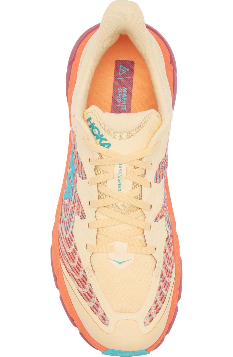 HOKA Mafate Speed 4 Trail Running Shoe, Alternate, color, Impala / Flame