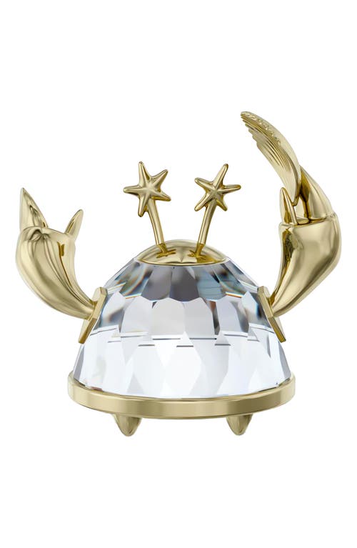 Swarovski Zodiac Cancer Crystal Figurine In Gold Tone-cancer