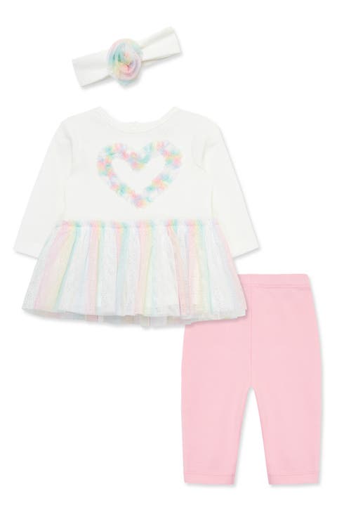 Rainbow Tutu Top, Leggings & Headband Set (Baby)