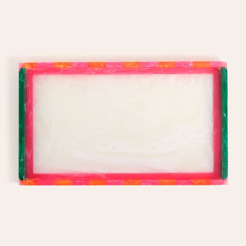 Tanda Resin Rectangle Tray Curated Decor