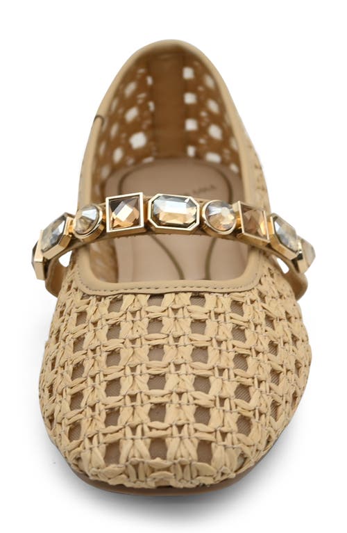 Kenneth Cole Zeta Mary Jane Flat In Natural Raffia