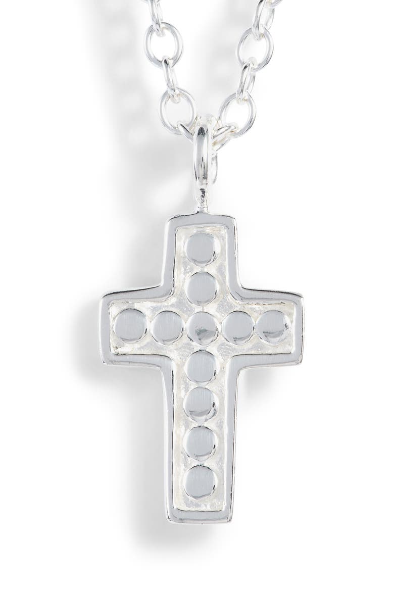 'Gili' Reversible Mini Cross Necklace, Alternate, color, TWO TONE
