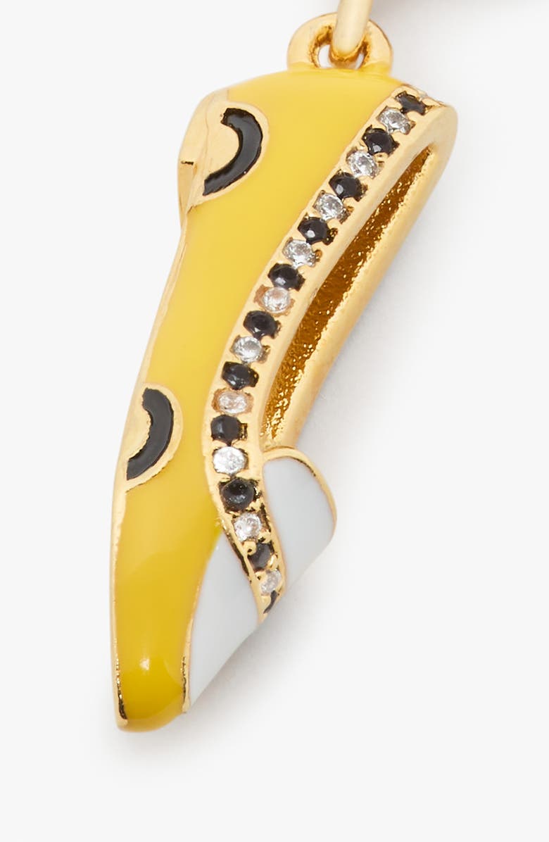 Kate Spade New York mini gogo taxi flat huggie drop earrings, Alternate, color, 