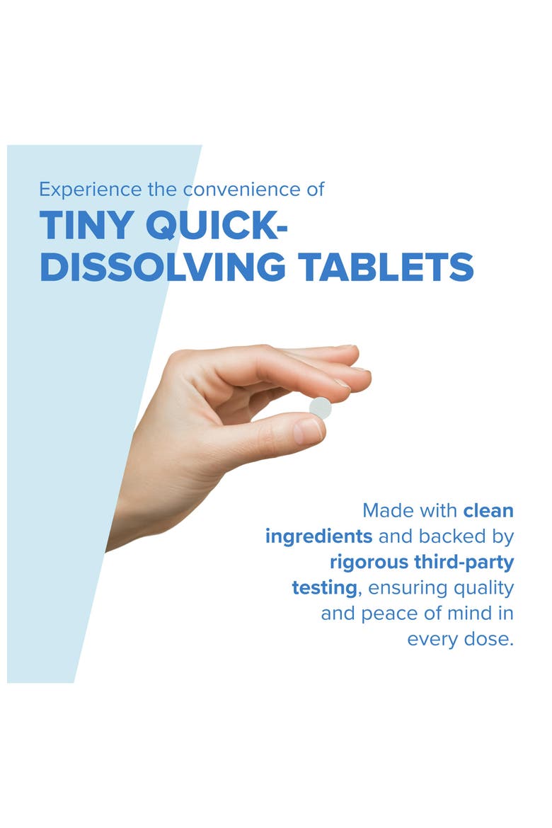 GABA Sublingual Dissolving Tablets Instant Absorb Relaxation Support, Alternate, color, White