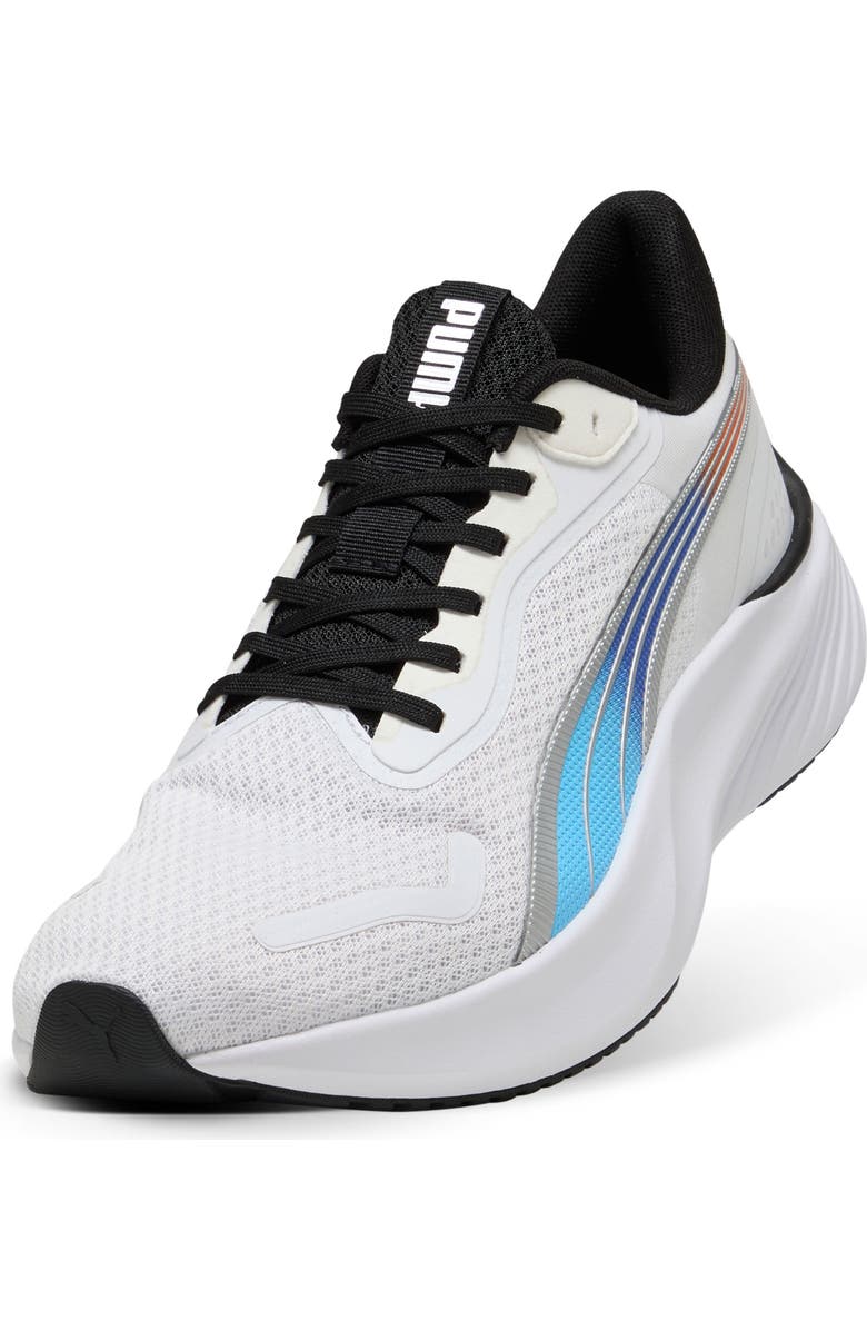 PUMA Pounce Lite Running Shoe, Alternate, color, Puma White/ Puma Black/ Blue