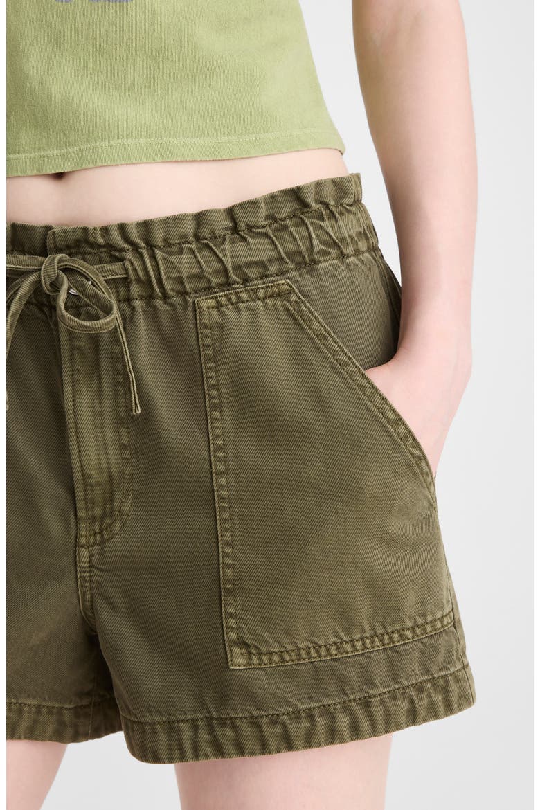 Pull-On Airy Denim Utility Shorts, Alternate, color, FADED IVY