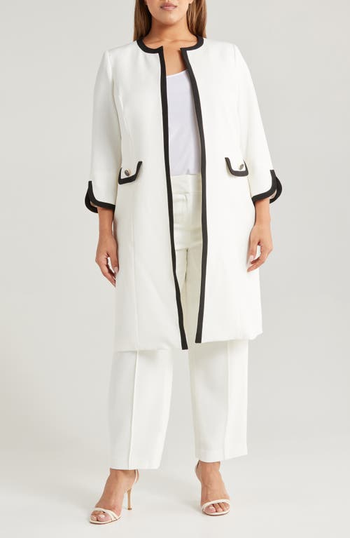 Kasper Framed Long Topper Jacket