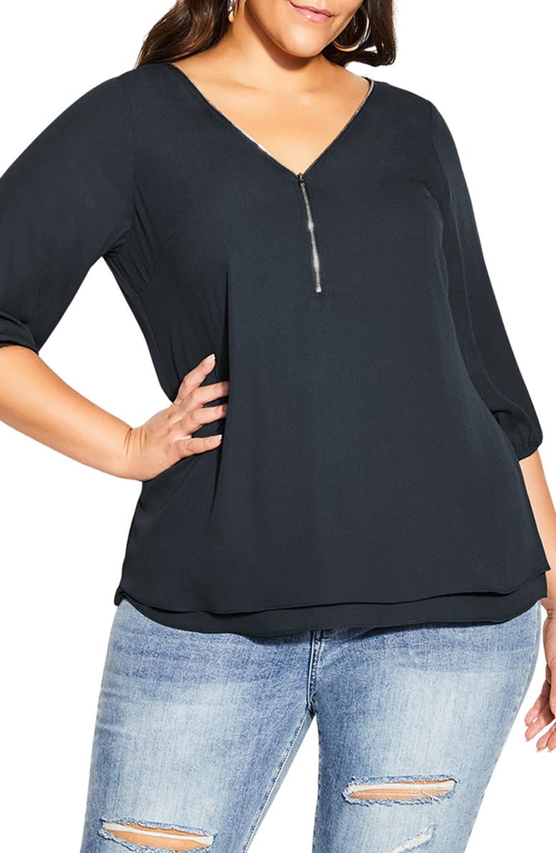City Chic Sexy Fling Top, Main, color, 