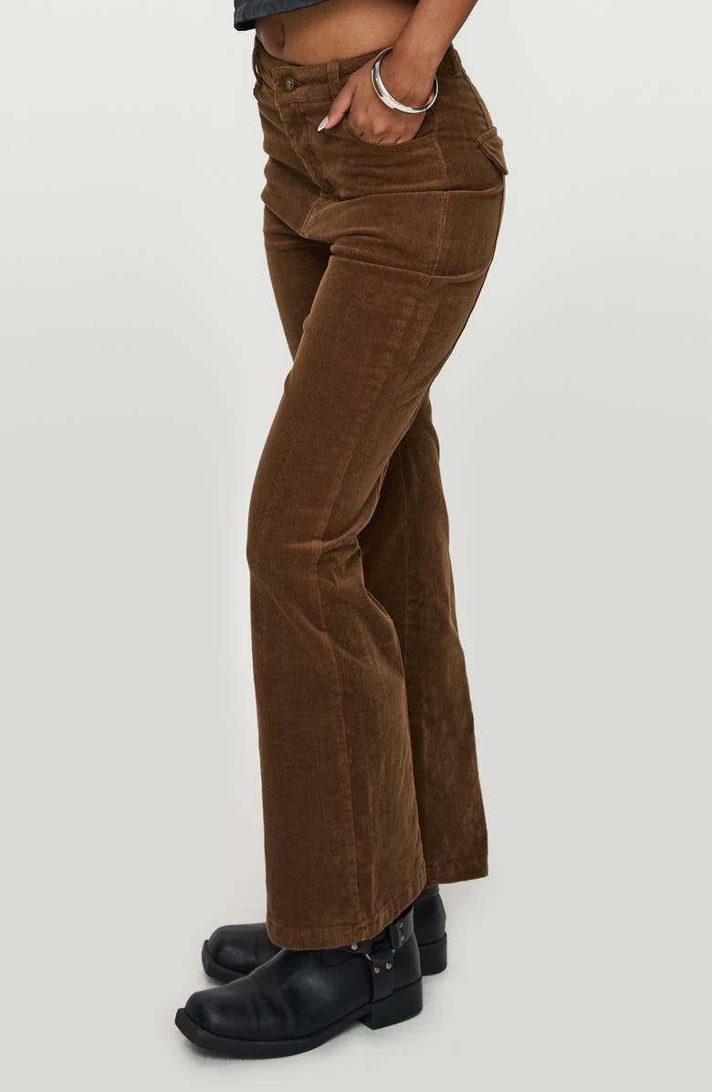 Princess Polly Feature Mid Rise Straight Leg Corduroy Pants, Alternate, color, 