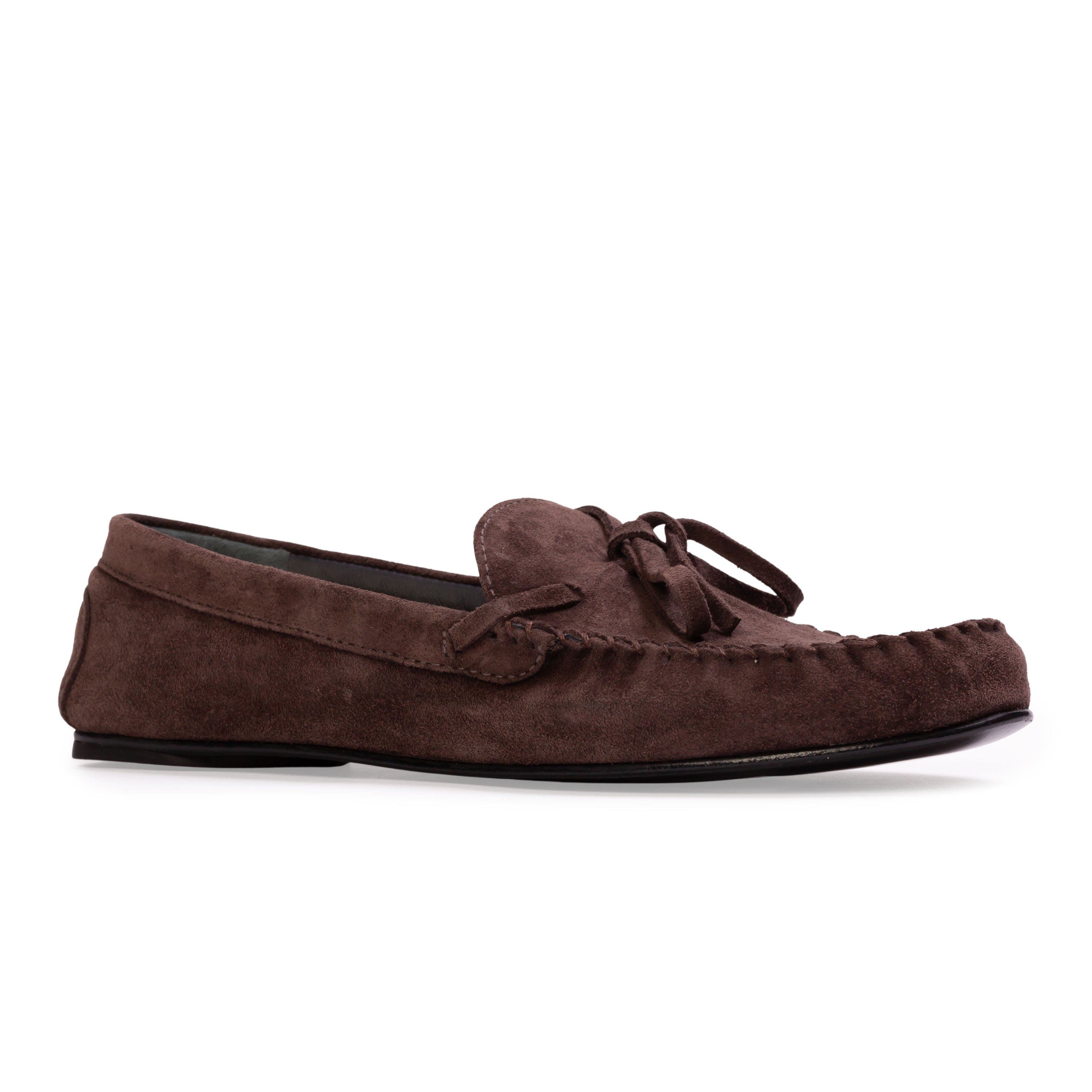 BLACK SUEDE STUDIO Solana Suede Loafer, Alternate, color, Hot Fudge Suede
