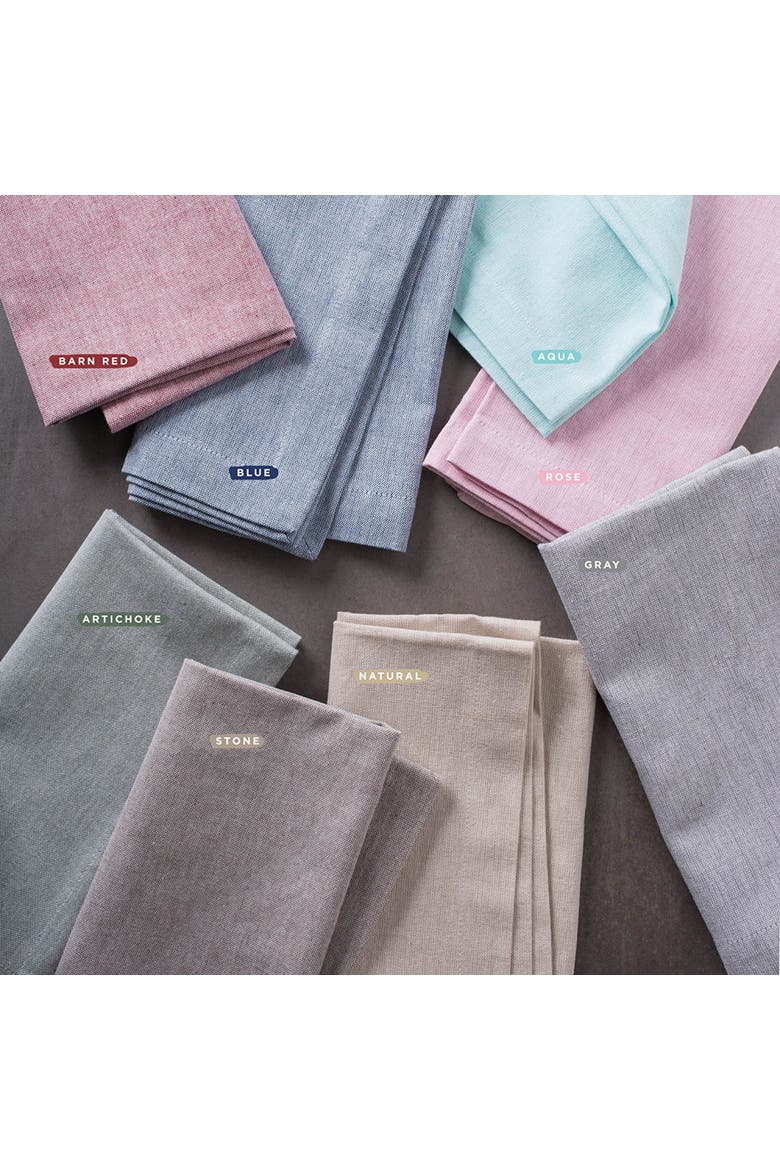 Solid Chambray Dishtowel Set/3, Alternate, color, Gray